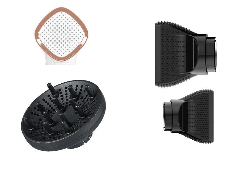 Photo 1 of Quico Hair Blow Dryer, 1875W High-Speed Accessories - Diffuser , 2 Different Flat Nozzles & a Magnetic Silencer