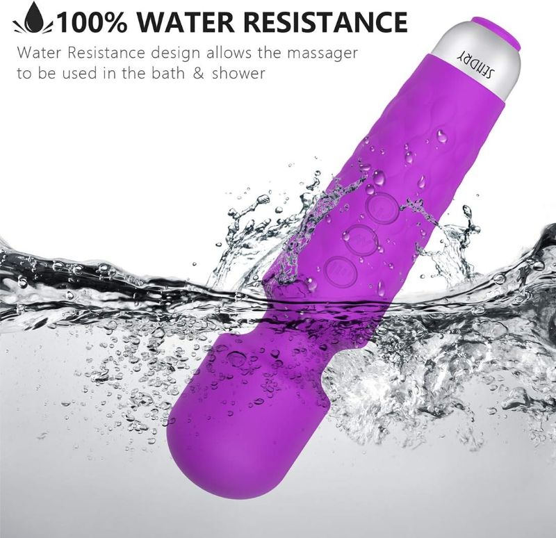 Photo 1 of 2024 Upgraded Personal Massager, Handheld Powerful Cordless Wand Massager Magic Recovery Effect for Women and Men, Body, Neck, Back and Shoulders-Black
