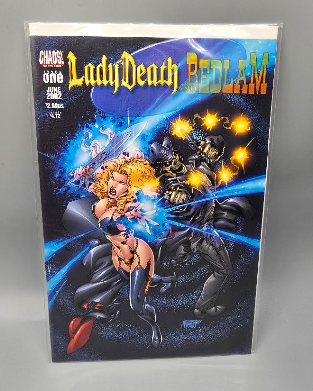Photo 1 of Issue 1 Chaos! Comics Lady Death And Bedlam #1 June 2002 1st Printing