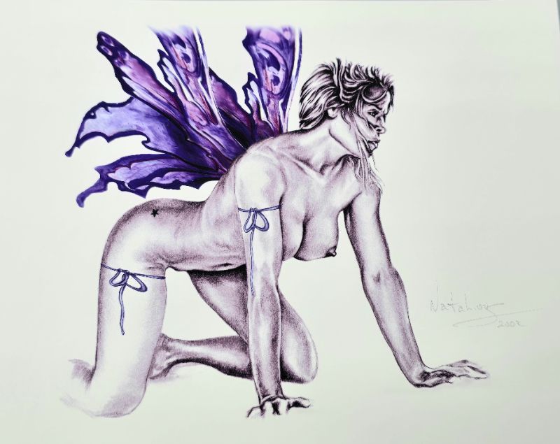 Photo 1 of Exotic Fairy Drawing By NataLious 2002  - Not Framed
