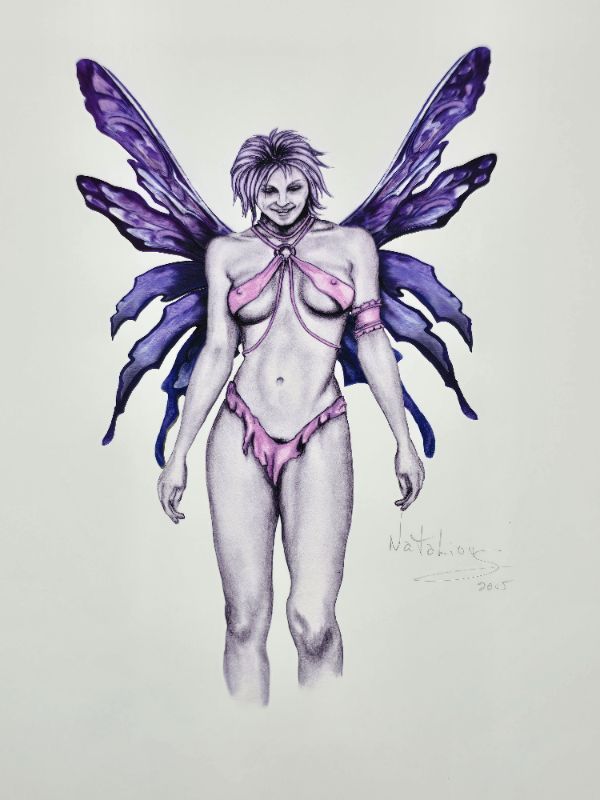 Photo 1 of  Fairy Drawing By NataLious 2005 - Not Framed
