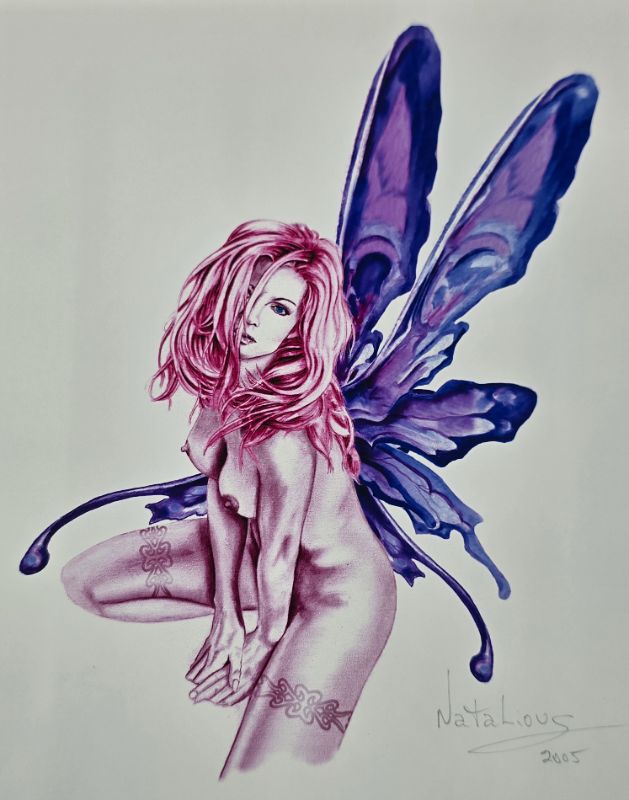 Photo 1 of Exotic Fairy Drawing By NataLious 2005  - Not Framed