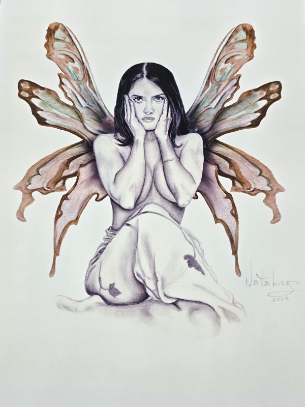 Photo 1 of Fairy Drawing By NataLious 2002  - Not Framed

