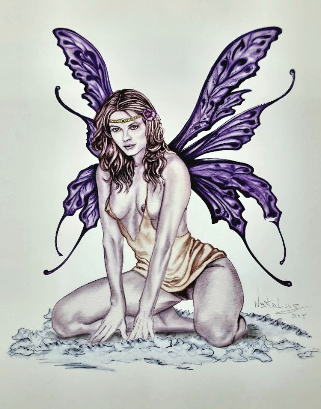 Photo 1 of Exotic Fairy Drawing By NataLious 2005  - Not Framed