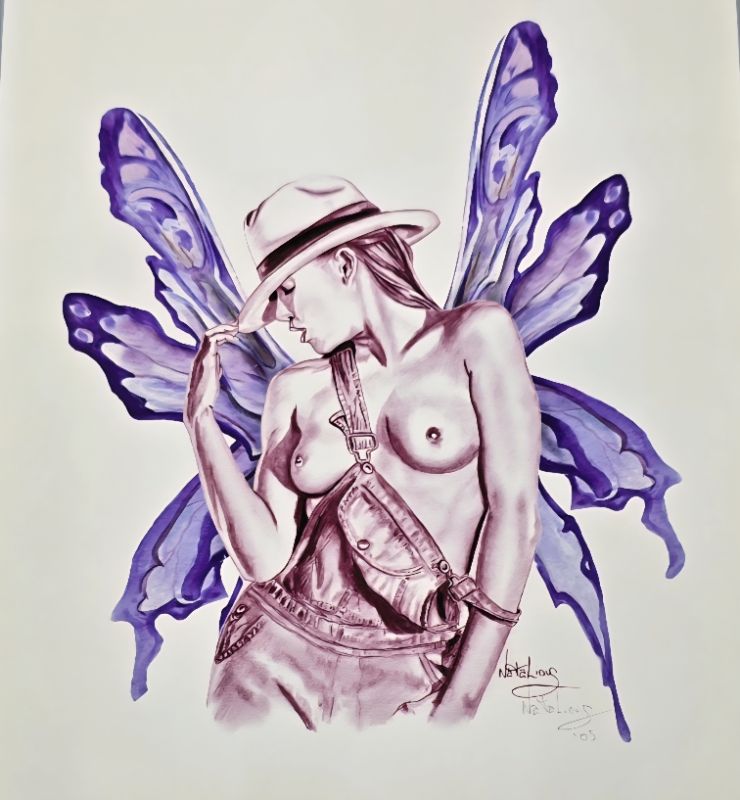 Photo 1 of Jazz Fairy Drawing By NataLious 2005  - Not Framed
