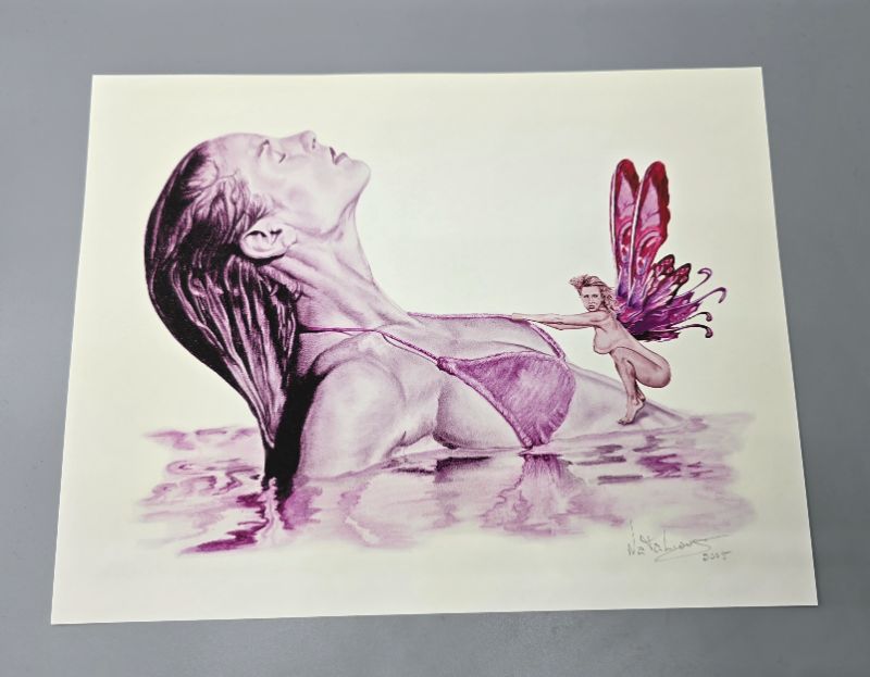 Photo 1 of Lake Woman & Fairy Drawing By NataLious 2005  - Not Framed