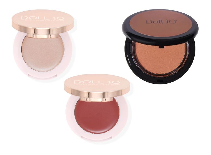 Photo 1 of Golden Pearl Face + Body Bronzer – Deep – Helps Minimize Imperfections With 2 Cream Blushes Rouge & Radiant Flush New