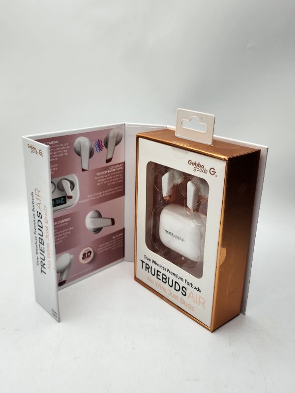 Photo 1 of Rose Gold And White Treubuds Air Wireless Smart Touch 8d Sound Automatic Pair By Gabba Goods New 