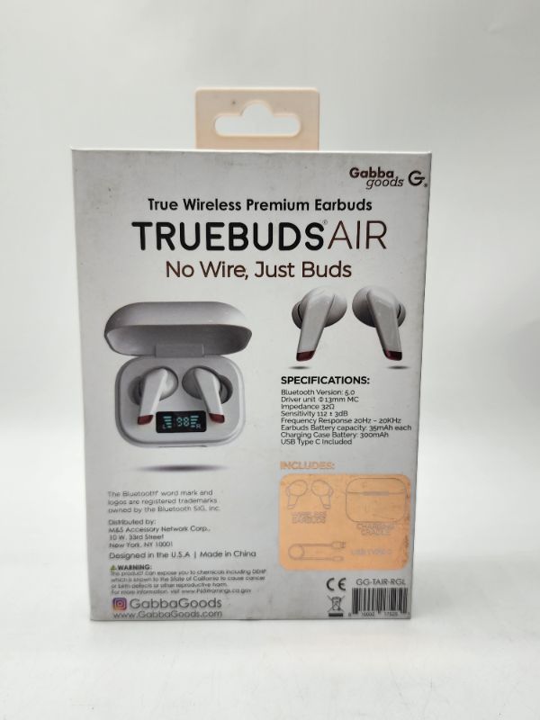 Photo 1 of Rose Gold And White Treubuds Air Wireless Smart Touch 8d Sound Automatic Pair By Gabba Goods New 