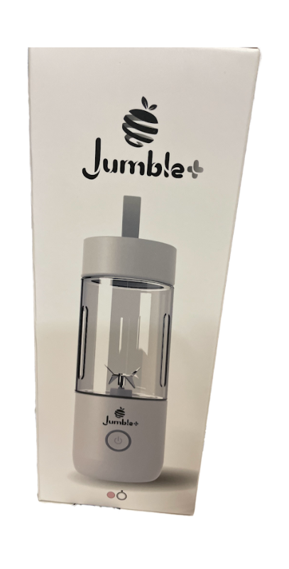Photo 1 of Jumble + Cordless Portable Blender Blend Fruit Veggies Or Drinks On The Go Rechargeable Battery Cordless Charging Plate Waterproof Sharp Dual Blades Drinkable Spout Plexiglass 