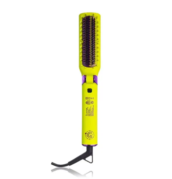Photo 1 of Glister - Foldable Smoothing System Brush Detangles & Straightens In One Stroke For Sleek Frizz-Free Hair Leaving Hair Shiny & Glossy  Has a Protective Tourmaline Gemstone Thermal Surfacing Temperature Settings Up To 430°F 360° Swivel Cord New