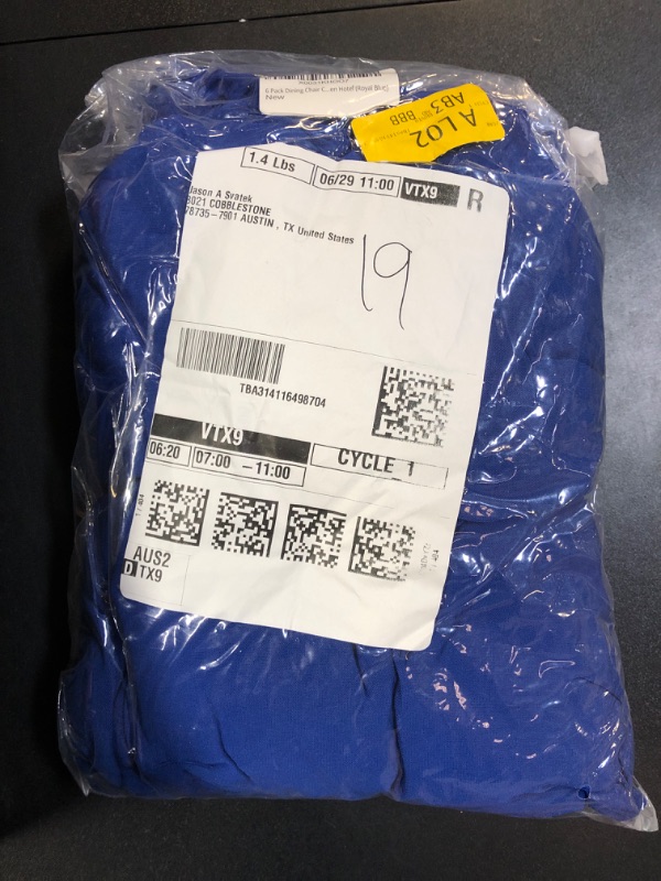 Photo 1 of 6 Pack Dining Chair Covers, Stretch Spandex Removable Washable Protector Chair Slipcovers for Dining Room Kitchen Hotel (Royal Blue)
