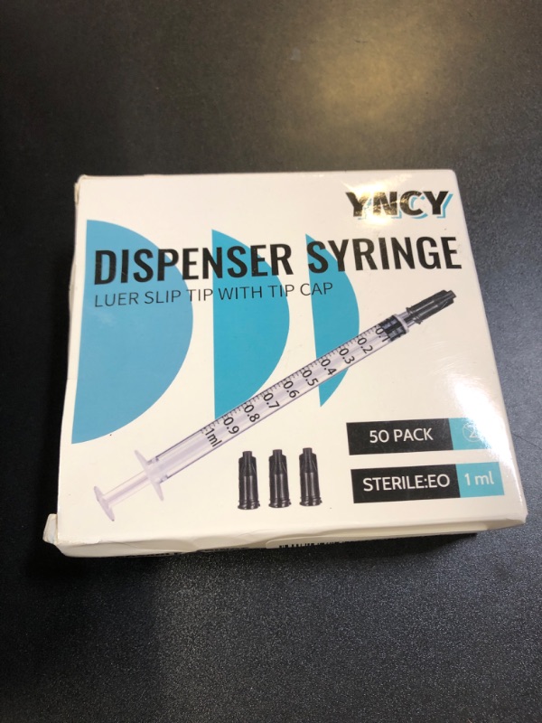 Photo 2 of 1ml Syringes with Cap, Luer Slip Tip, Whole Pack Bulk Sterile Sealed, No Needle