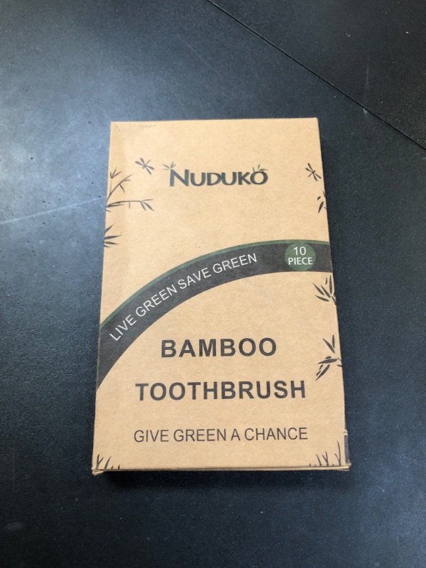 Photo 1 of Biodegradable Bamboo Toothbrushes, 10 Piece BPA Free Soft Bristles Toothbrushes, Natural, Eco-Friendly, Green and Compostable