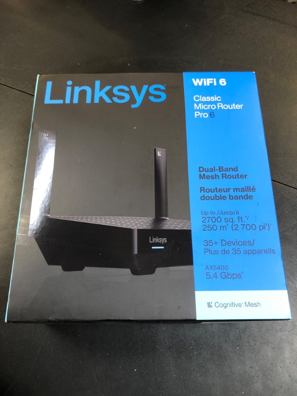 Photo 1 of Linksys Mesh WiFi 6 Router | Connect 35+ Devices | Up to 2,700 Sq Ft | Speeds of up to 5.4 Gbps | LN3121-AMZ | 2024 Release