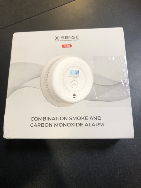 Photo 1 of X-Sense Detector Carbon Monoxide Detector Combo, 10-Year Battery Smoke Detector with Display, Standalone Model SC01, Single Pack