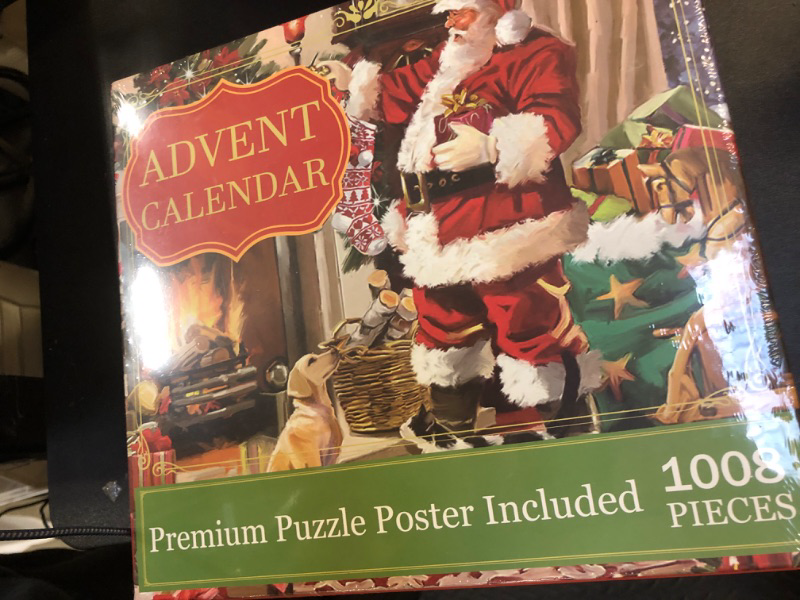 Photo 1 of 1008 Pcs Advent Calendar Christmas Puzzle With Puzzle Poster Included 