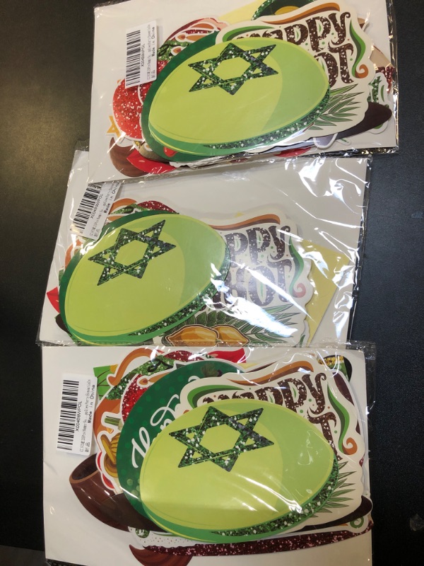 Photo 1 of CC HOME 25Pcs Happy Sukkot Photo Booth Props Merch, Israel Jewish Fiesta Party Decorations Party Favor for The Feast of Tabernacles Kids Theme Baby Shower Birthday Party Supplies Party Essentials - PACK OF 3 