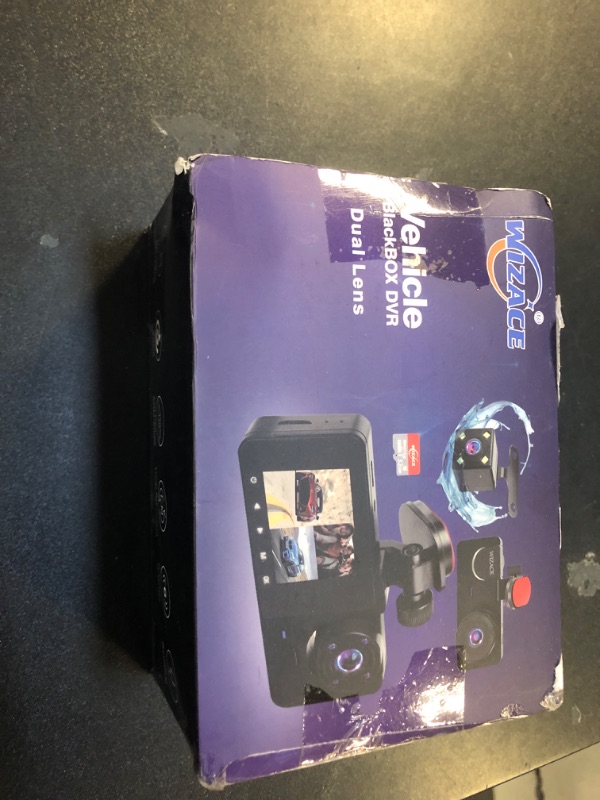 Photo 1 of 3 Channel Dash Cam Front and Rear Inside with 32GB Card, WIZACE1080P Dash Camera for Cars, Dashcam Three Way Triple Car Camera with IR Night Vision, Loop Recording, G-Sensor, HDR, 24 Hours Recording