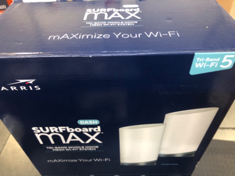 Photo 2 of ARRIS Surfboard mAX Tri-Band Mesh System WC4S | AC3800 Wi-Fi Speed up to 3.8 Gbps | Coverage 5,500 sq ft |Alexa Support | 2 Year Warranty