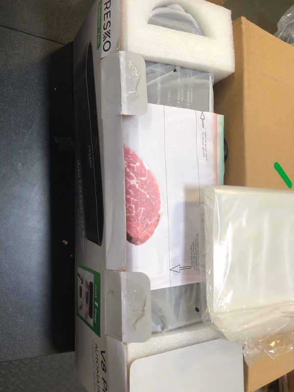 Photo 1 of Fresko Full Automatic food vacuum sealer machine, Multi-Functional Food Sealer with Powerful Suction, Compact Design Hands-Free Vacuum Sealer for Food Storage with 10pcs Bags