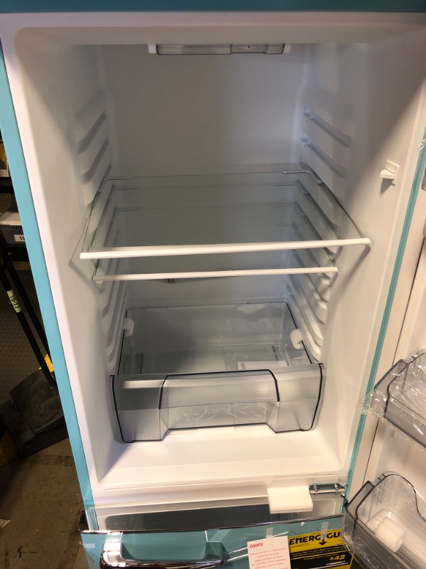 Photo 15 of Galanz GLR74BBER12 Retro Refrigerator with Bottom Mount Freezer Frost Free, Dual Door Fridge, Adjustable Electrical Thermostat Control, 7.4 Cu Ft, Blue