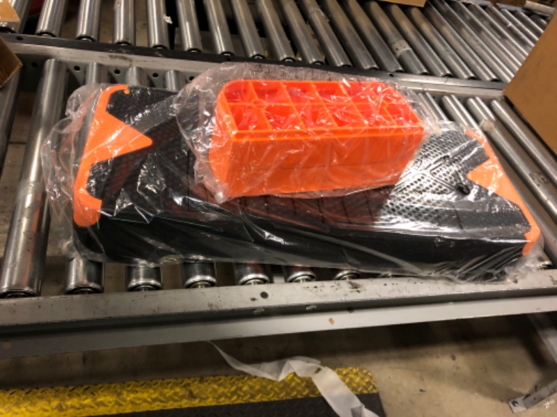 Photo 1 of SPART Adjustable Workout Aerobic Stepper, Aerobic Exercise Step Platform with 4 Risers, 3 Levels Adjust 4" - 6" - 8", 26.77" Trainer Stepper with Non-Slip Surface For Home Gym, Black-Orange