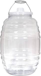 Photo 1 of  Vitrolero Para Agua Frescas-Beverage Container-5 Gallon Jug with Lid-20 L- Clear BPA Free Food Grade Plastic-Made in Mexico