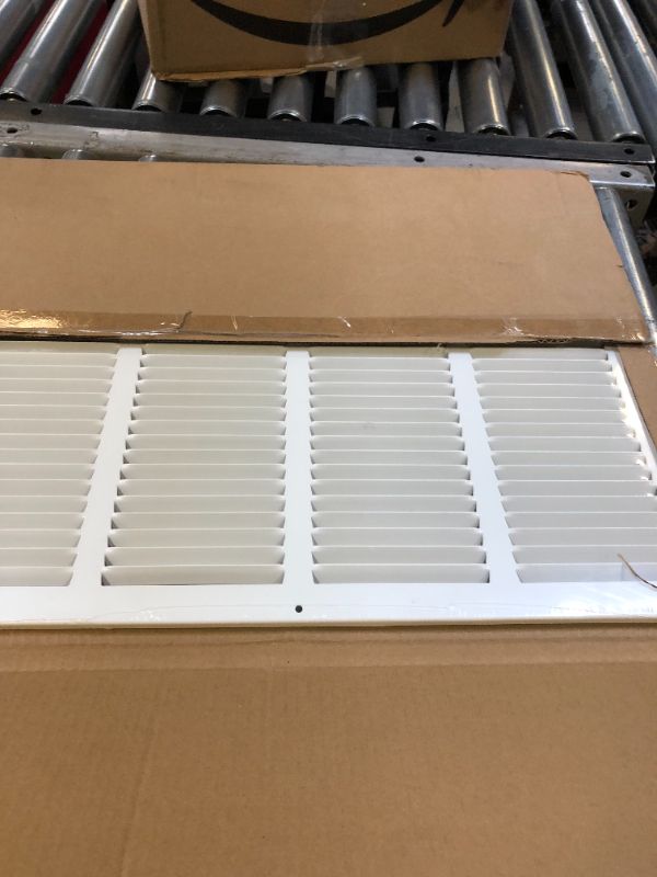 Photo 2 of Fits 20x16 Duct Opening | Steel Return Air Grille by Handua | Vent Cover Grill for Sidewall and Ceiling | White | HVAC Cold Air Intake Grille | Outer Dimensions: 21.75"W X 17.75"H