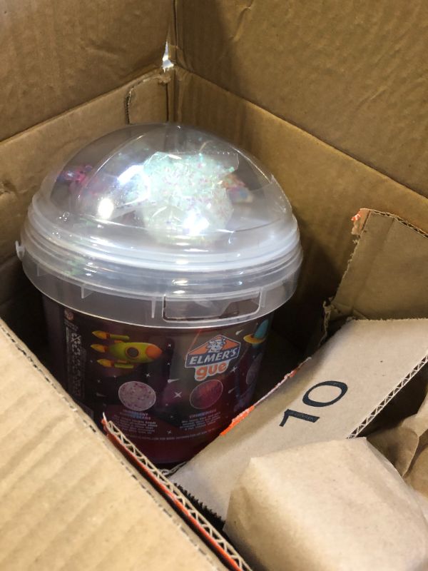 Photo 2 of Elmer’s Gue Premade Slime Bucket, Space Adventure Theme, Includes 3 Lb. Bucket with 3 Types of Slime and 3 Sets of Add-ins