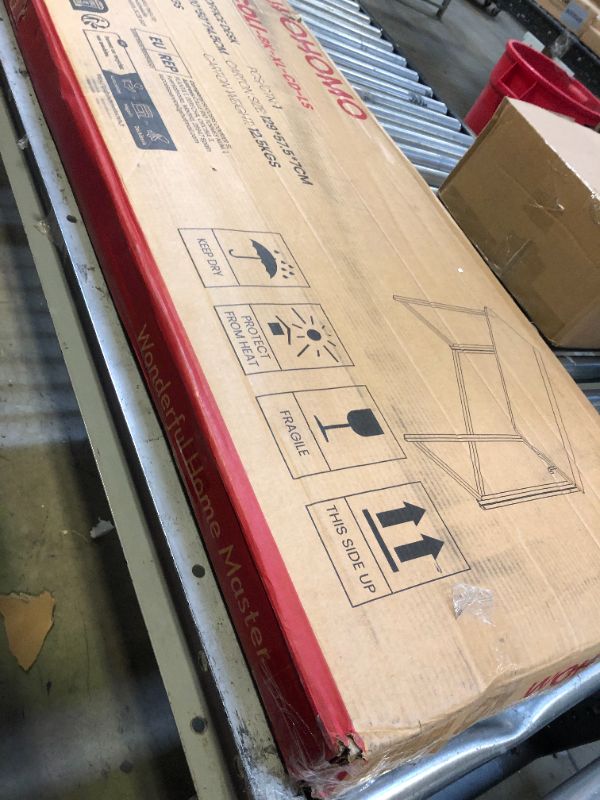 Photo 1 of WOHOMO Folding Desk, 47.2" Foldable Computer Desk for Bedroom, Space Saving Computer Table Writing Workstation for Home Office, Easy Assembly, Black