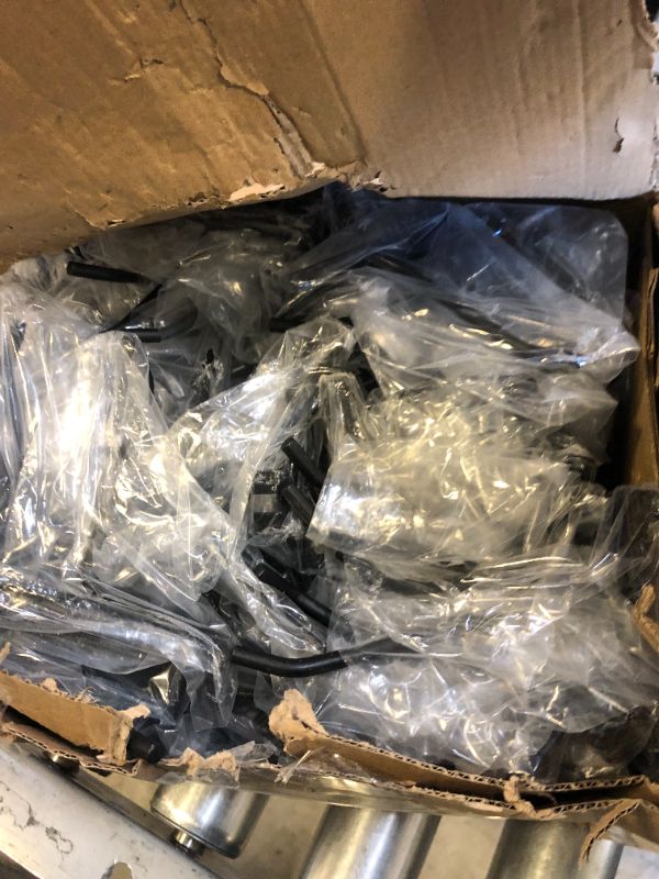 Photo 1 of PYBTOOL Gridwall Hooks 4 Inch, 100 Pack Grid Wall Hooks, Grid Panel Hooks and Hangers for Retail, Craft Shows, Home Setup, and Customized Display(Black)