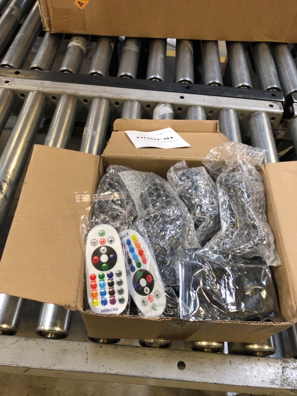 Photo 1 of DOREIO 10W Low Voltage Landscape Lights RGB Color Changing LED Landscape Lighting Remote Control IP66 Waterproof 12V Outdoor Spotlight for Pathway Yard Garden Lawn(10 Pack with Connectors)