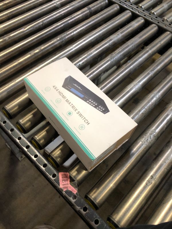 Photo 1 of Yinker 4K HDMI Matrix Switch 4x4, 4K@30Hz HDMI Matrix Switcher Splitter 4 in 4 Out with Backlit Button, Support HDCP EDID Management RS232 Control