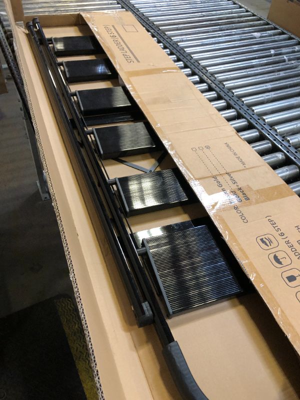 Photo 1 of GameGem Lightweight Aluminum 6 Step Ladder Folding Step Stool Stepladders with Anti-Slip and Wide Pedal for Home and Kitchen Use Space Saving (Black)