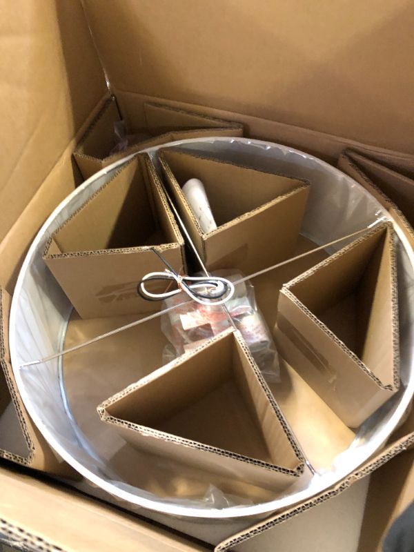 Photo 1 of Fabric Drum Shade semi Flush Mount Ceiling Light PS Diffuser,Off White Fabric Chandeliers Shade for Bar, Dining Room, Corridor,Living Room (Gold, 18")