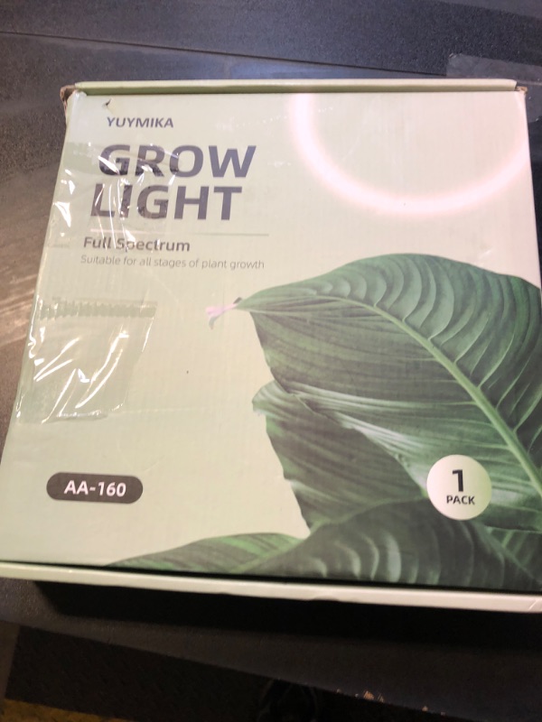 Photo 2 of 10" Grow Lights for Indoor Plants, Full Spectrum Plant Light with 160 LEDs, Height Adjustable Large Plant Light for Indoor Growing with Stand, 3/9/12H Auto On/Off Timer, 10 Levels, 3 Color Modes-Black