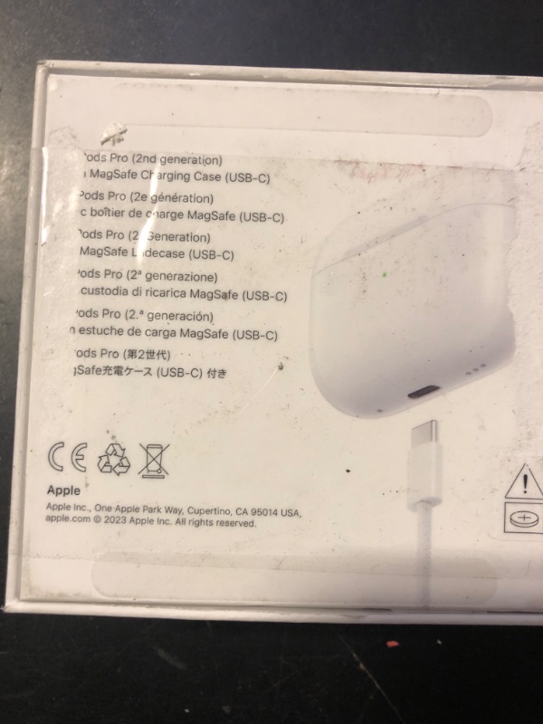 Photo 3 of Apple AirPods Pro 2 Wireless Earbuds, Active Noise Cancellation, Hearing Aid Feature, Bluetooth Headphones, Transparency, Personalized Spatial Audio, High-Fidelity Sound, H2 Chip, USB-C Charging