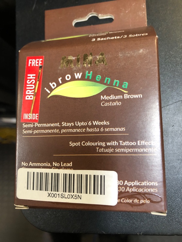 Photo 2 of Mina ibrow Hair Color Medium Brown|Natural Spot coloring Hair Tinting Powder, Water and Smudge Proof | No Ammonia, No Lead with 100% Gray Converge|Vegan and Cruelty free