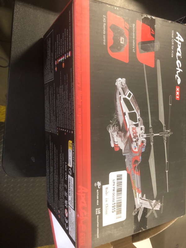 Photo 1 of XIKOTEC Helicopter, RC Helicopter Military, Remote Control Helicopter, Flying Helicopter Toy 2.4GHz, 3.5 Channels, Gyro & LED Light, Altitude Hold, RC Helicopters for Kids Adults Beginner (Silvery)