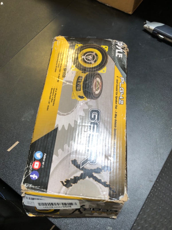 Photo 1 of Pyle Car Two Way Speaker System-Pro 4 Inch 140 Watt 4 Ohm Mid Tweeter Component Audio Sound Coaxial Speakers For Car Stereo w/20 Oz Magnet,1.85” Mount Depth Fits Standard OEM-Pyle PLG4.2(Pair),Yellow