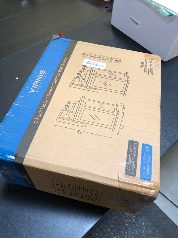 Photo 1 of VIANIS Exterior Light Fixture with Motion Sensor, 2 Packs Oil Rubbed Bronze Dusk to Dawn Outdoor Porch Lights Wall Mount, Anti-Rust Aluminum Wall Lanterns with Tempered Glass for Garage Entrance