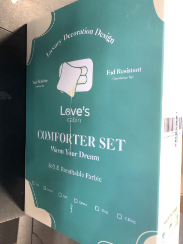 Photo 1 of Love's cabin Twin XL Comforter Set Dark Grey, 5 Pieces Twin XL Bed in a Bag, All Season Twin XL Bedding Sets with 1 Comforter, 1 Flat Sheet, 1 Fitted Sheet, 1 Pillowcase and 1 Pillow Sham
