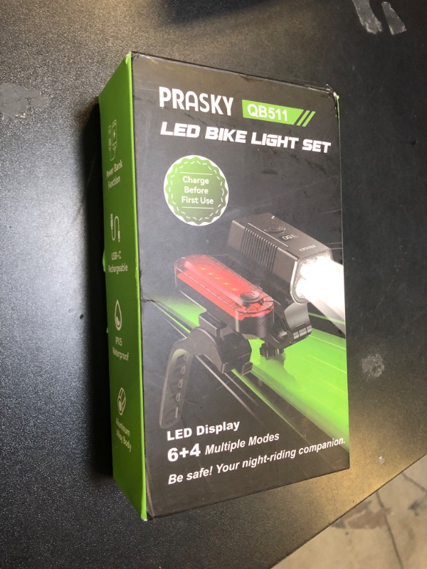 Photo 1 of Bike Lights for Night Riding, 6+4 Modes LED Headlight and Taillight Set, 9000 Lumens USB-C Rechargeable, Waterproof Bicycle Front and Rear Lights for Cyclists and Commuters Accessories - Black