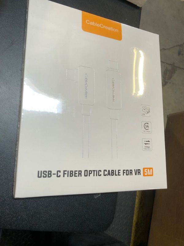 Photo 1 of CableCreation -Upgraded Version USB C Fiber Optic Link VR Cable 16FT, USB C 3.2 Gen2 Cable USB C to C 10 Gbps Highly Speed Data Compatible with Quest 3/Quest 2 Virtual Reality Headsets and Gaming PC