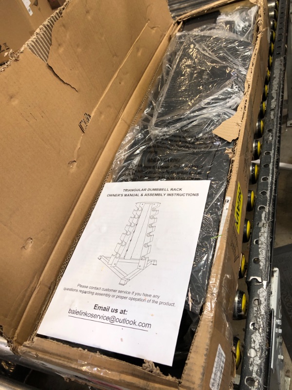 Photo 1 of Balelinko Dumbbell Rack Stand Only, 6 Tier Triangular Frame Dumbbell Weight Rack, Dumbbell Holder with 18 Dumbbell Storage Placements, 900 lbs Weight Capacity Weight Storage Stand for Home Gym