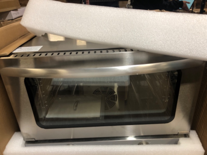 Photo 2 of MISSING RACKS---KoolMore 23 in. Commercial Countertop Convection Oven for Half-Size Pans with 4 Racks 1600W of Power in Stainless-Steel, ETL Listed for Safety and Sanitation (KM-CTCO-15)