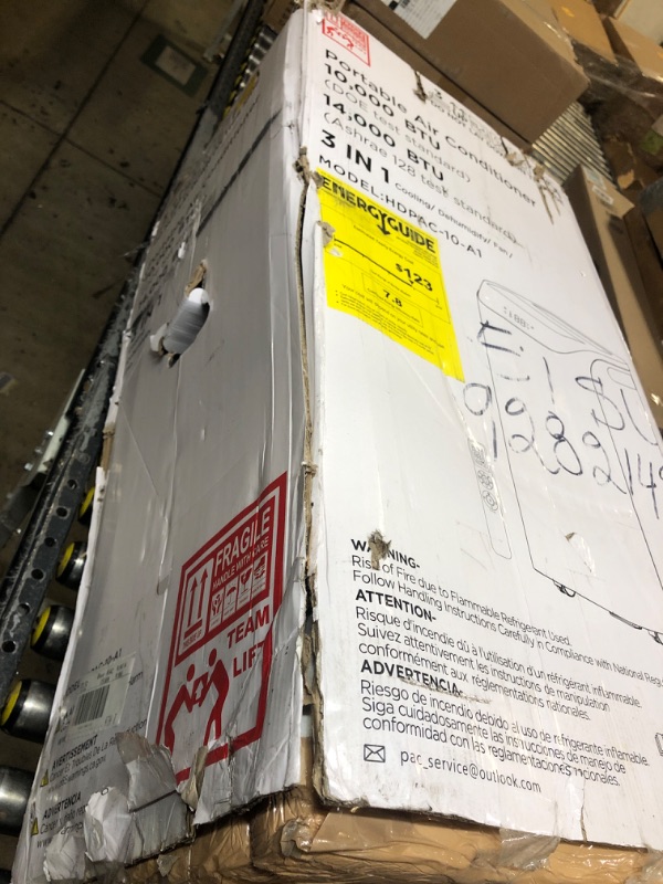 Photo 1 of 12,000 BTU Portable Air Conditioner Cools Up to 500 Sq.Ft, 3-IN-1 Energy Efficient Portable AC Unit with Remote Control & Installation Kits for Large Room, Campervan, Office, Temporary Space