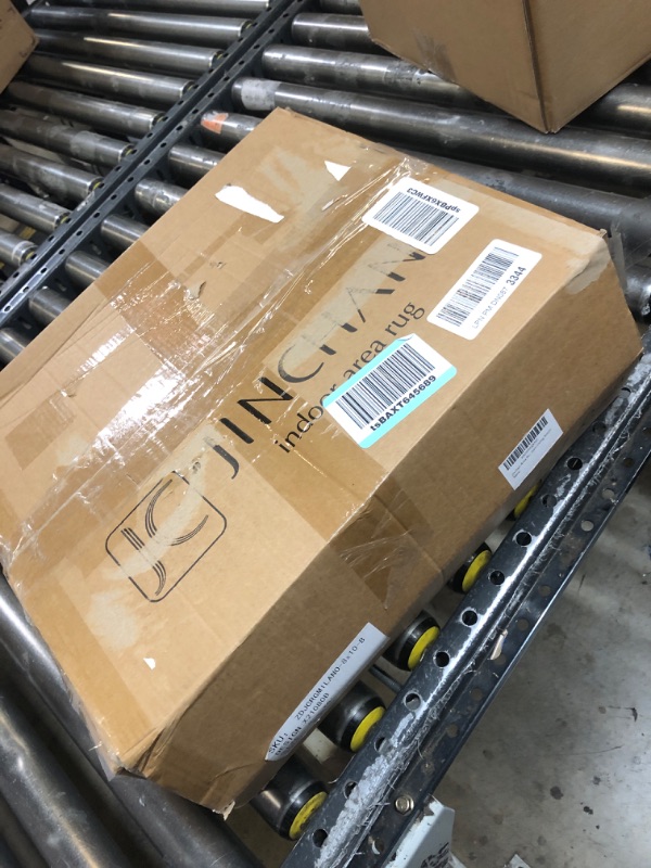 Photo 1 of jinchan Area Rug 8x10 Washable Rug Entryway Vintage Rug Kitchen Floor Cover Traditional Rug Thin Rug Taupe Multi Distressed Floral Indoor Mat for Bathroom Doormat Bedroom Living Room