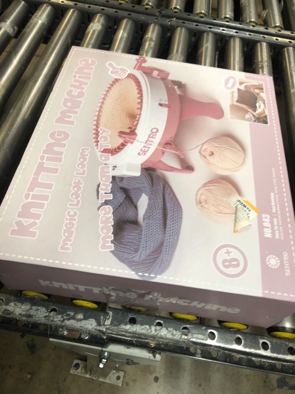 Photo 3 of Sentro Knitting Machine, 48 Needles Knitting Loom Machine with Row Counter, Knitting Board Rotating Double Knit Loom Machine Kit